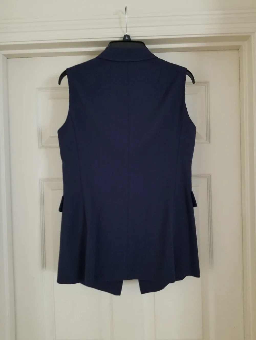 Akris Punto Navy Blue Double Breasted Sleeveless Blazer Vest Size 8